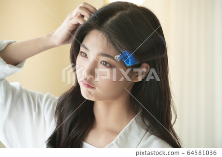 美麗，女人，頭髮 64581036