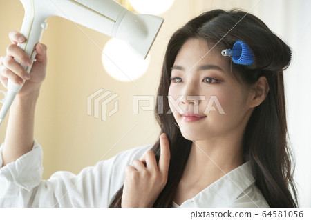 美麗,女人,頭髮 美麗,女人,頭髮 64581056