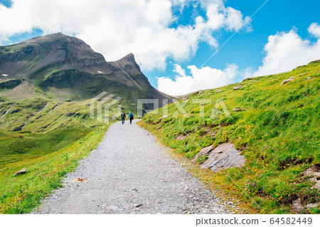 Swiss Alps mountain Grindelwald First in Switzerland 64582449