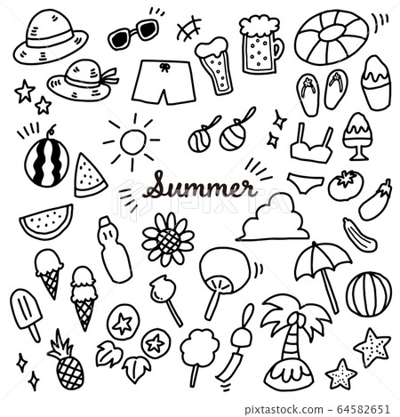 夏季素材圖 夏季素材圖 64582651