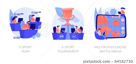 E-sport vector concept metaphor. E-sport vector concept metaphor. 64582730