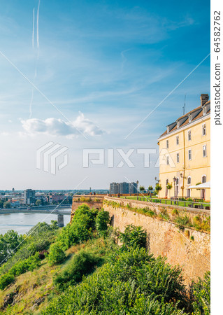 Petrovaradin Fortress and cityscape in Serbia 64582762