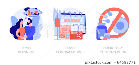 Family planning and birth control vector concept metaphors. Family planning and birth control vector concept metaphors. 64582771
