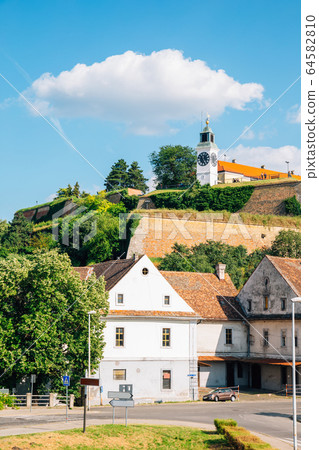 Petrovaradin Fortress and old town in Serbia 64582810
