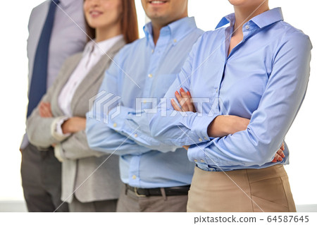 close up of smiling business people at office close up of smiling business people at office 64587645