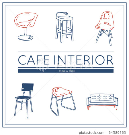 時尚咖啡館室內_椅子/凳子 時尚咖啡館室內_椅子/凳子 64589563