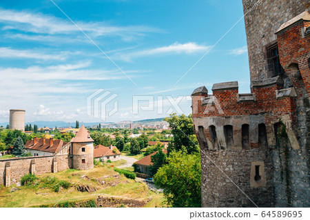 Medieval Corvin Castle (Hunyad Castle) in Hunedoara, Romania 64589695