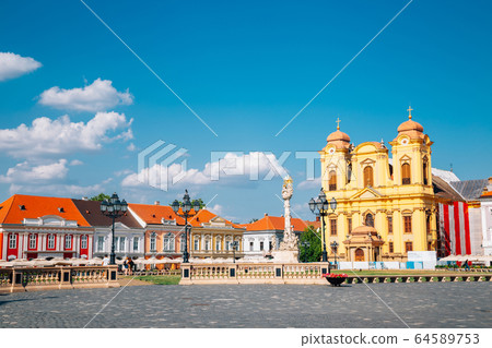 Piata Unirii Union square in Timisoara, Romania 64589753