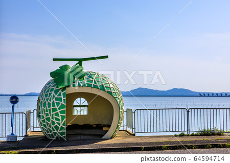 Fruit bus stop: Melon [Konagai Town, Isahaya City, Nagasaki Prefecture] 64594714
