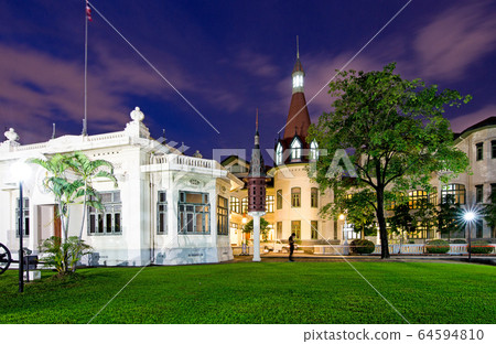 PhyaThai Palace on night time ,Bangkok,Thailand 64594810