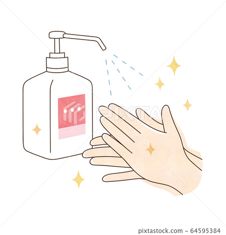 Alcohol disinfection clean hands Alcohol disinfection clean hands 64595384