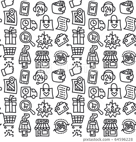 shopping seamless pattern 64596228