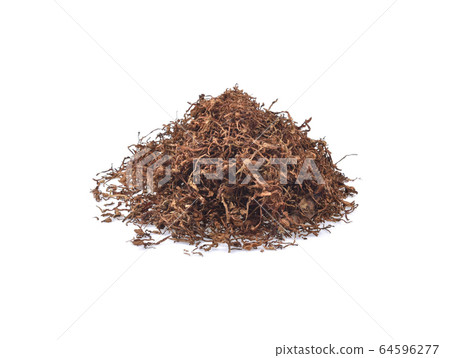 Dried tobacco isolated on white background 64596277