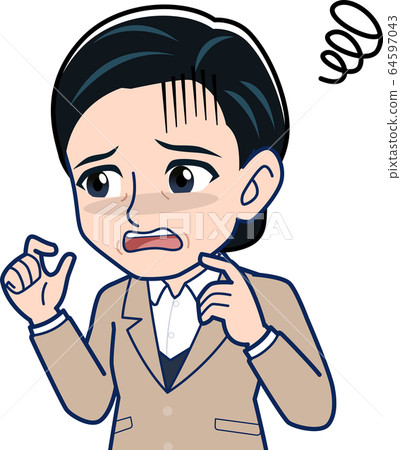 Female employee wearing a beautiful mid-sized suit 64597043