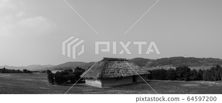 原Tsu氏遺址單色全景[長崎縣壹岐市] 64597200