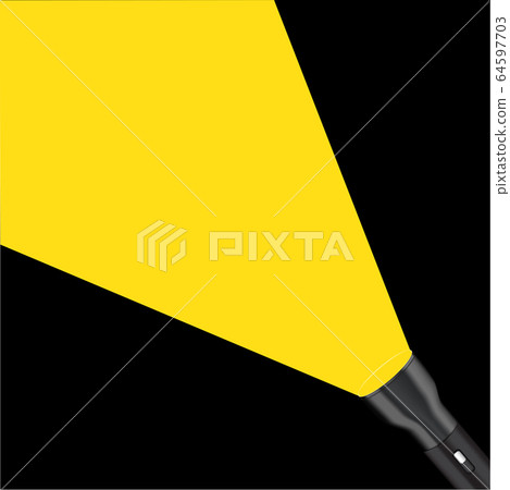 3D Flashlight with projection Spotlight on Banner 64597703
