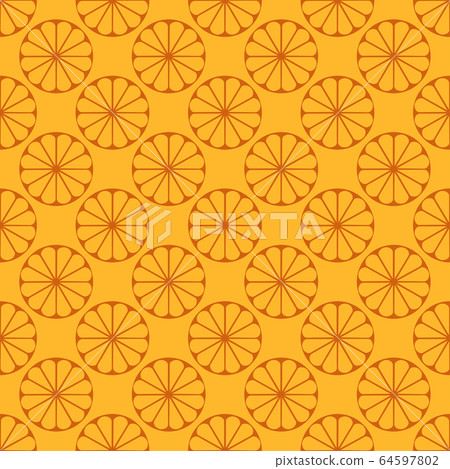 Orange fruit seamless bright art vector pattern 64597802