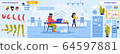 Coworking Space and Character Constructor Set 64597881