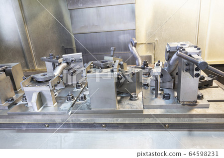 iron casting pipes were clamped on jig , ready for iron casting pipes were clamped on jig , ready for 64598231