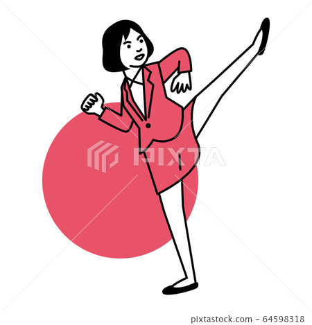 運動女子空手道 64598318