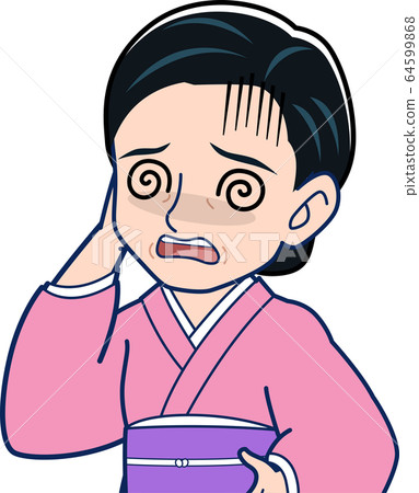 Pink kimono woman Pink kimono woman 64599868