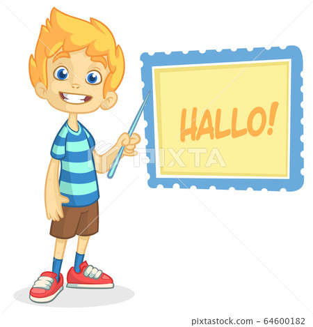 Vector illustration of blond boy cartoon Vector illustration of blond boy cartoon 64600182