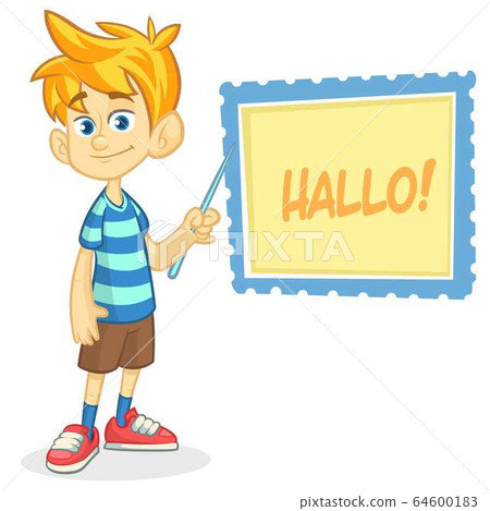 Vector illustration of blond boy cartoon Vector illustration of blond boy cartoon 64600183