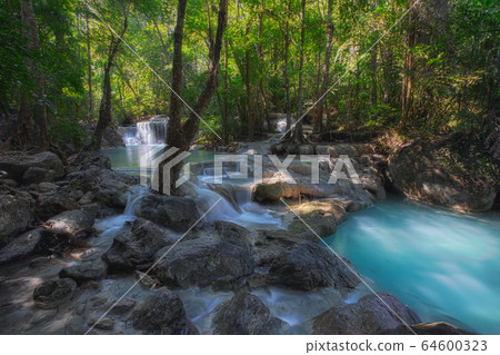 Erawan Waterfall in Thailand 64600323