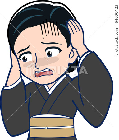 黑色和服的女人 64600423