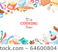 Cartoon baking vector banner 64600804