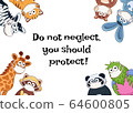 Vector animals in medicine masks 64600805