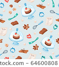 Cartoon baking seamless pattern 64600808