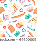 Cartoon baking seamless pattern 64600809