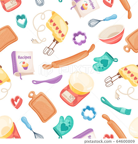 Cartoon baking seamless pattern Cartoon baking seamless pattern 64600809