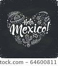 Viva mexico heart 64600811
