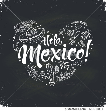 Viva mexico heart 64600811