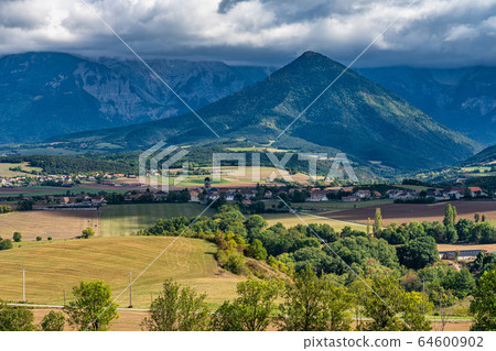 Trieves valley with the Vercors mountain range Trieves valley with the Vercors mountain range 64600902