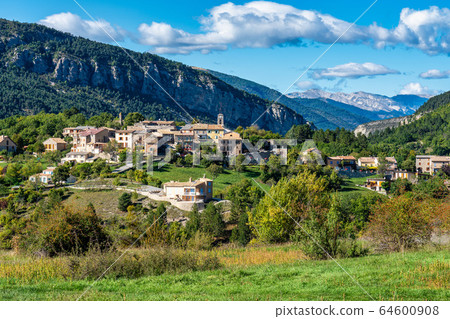 Village of Saint Julien du Verdon at Lac de 64600908