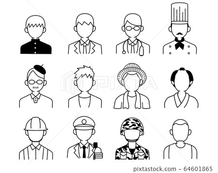 Male occupation icon material 64601865