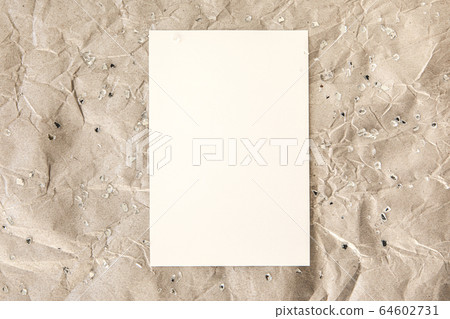 Old brown paper texture. Boho blank greeting card. Old brown paper texture. Boho blank greeting card. 64602731