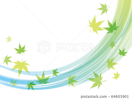 藍色秋天的樹葉背景 64603901