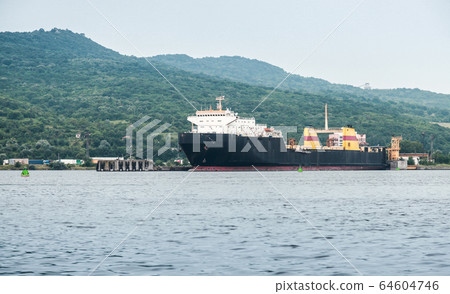 Ro-Ro ship is moored in of Varna Ro-Ro ship is moored in of Varna 64604746