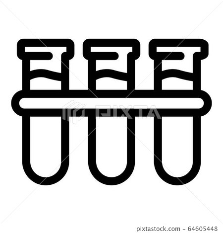 Test tube stand icon, outline style Test tube stand icon, outline style 64605448