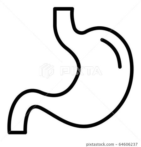 Body stomach icon, outline style 64606237