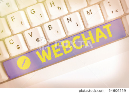 Word writing text Webchat. Business concept for 64606239