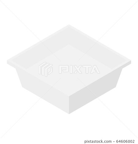 Plastic food box icon, isometric style 64606802
