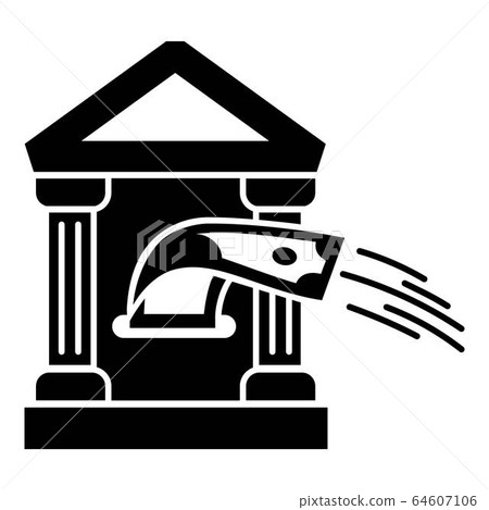 Bank money cash icon, simple style 64607106