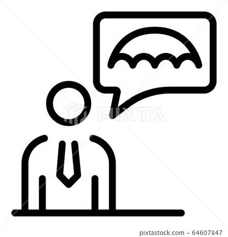 Male weather forecast icon, outline style Male weather forecast icon, outline style 64607847
