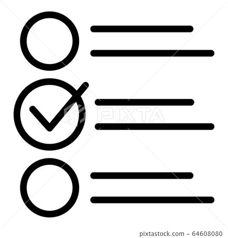 Passenger checklist icon, outline style Passenger checklist icon, outline style 64608080
