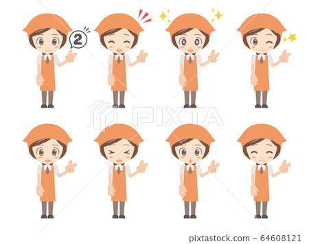 Person Set_2_Super Clerk_Female Person Set_2_Super Clerk_Female 64608121